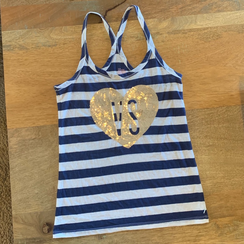 NWOT Victoria’s Secret Sequin Striped Tank